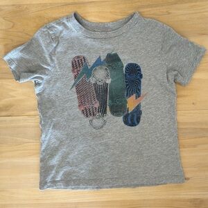 GAP KIDS Skateboard Print Grey Tee